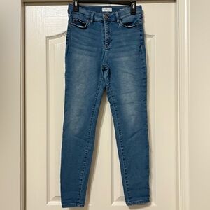 Nicole Miller Women's Skinny High Waisted Jeans in Denim Blue